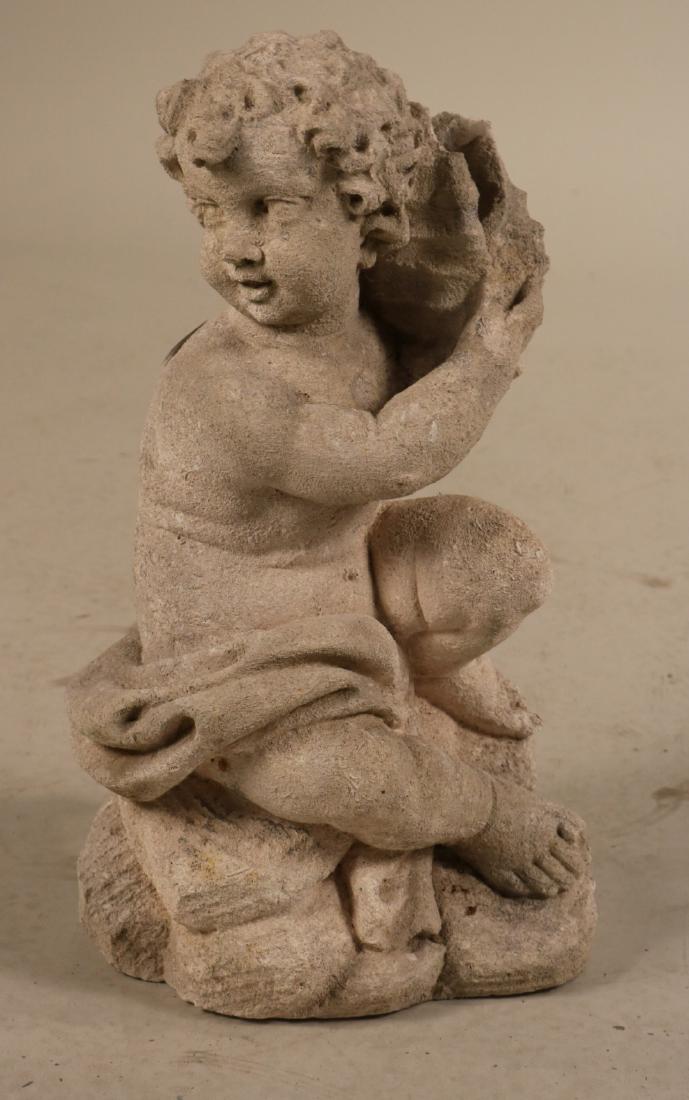 Cast-Stone Figure of a Boy with a Shell (1 of 6)