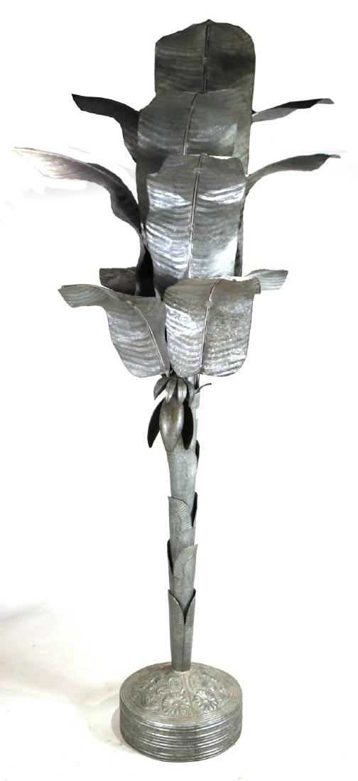 Galvanized Metal Stylized Palm Tree (1 of 6)