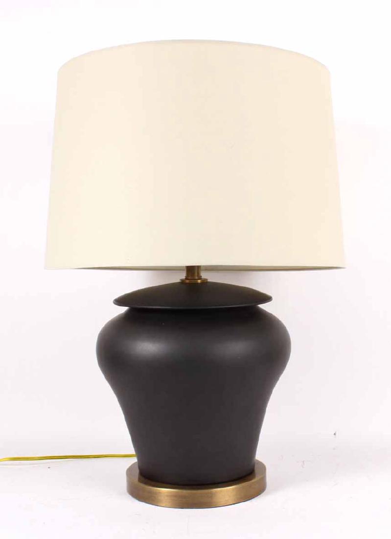 Modern Black Ceramic Table Lamp (1 of 5)
