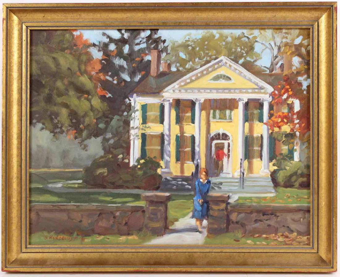 Oil on Canvas, Yellow Manor, B. Rundquist (1 of 6)