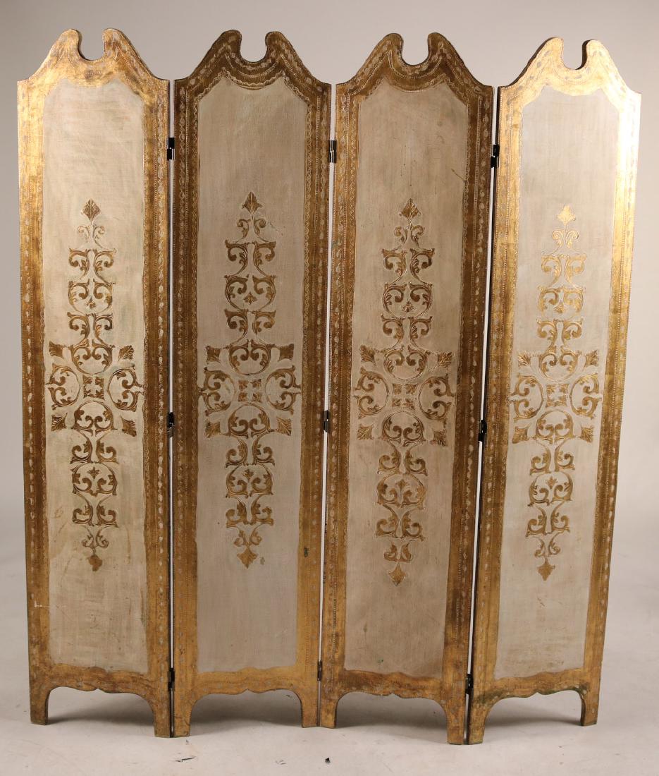 Rococo Style Gold-and-White Painted Screen (1 of 6)
