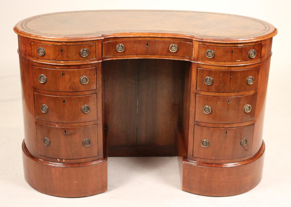 Regency Style Mahogany Kidney Shaped Desk (1 of 9)