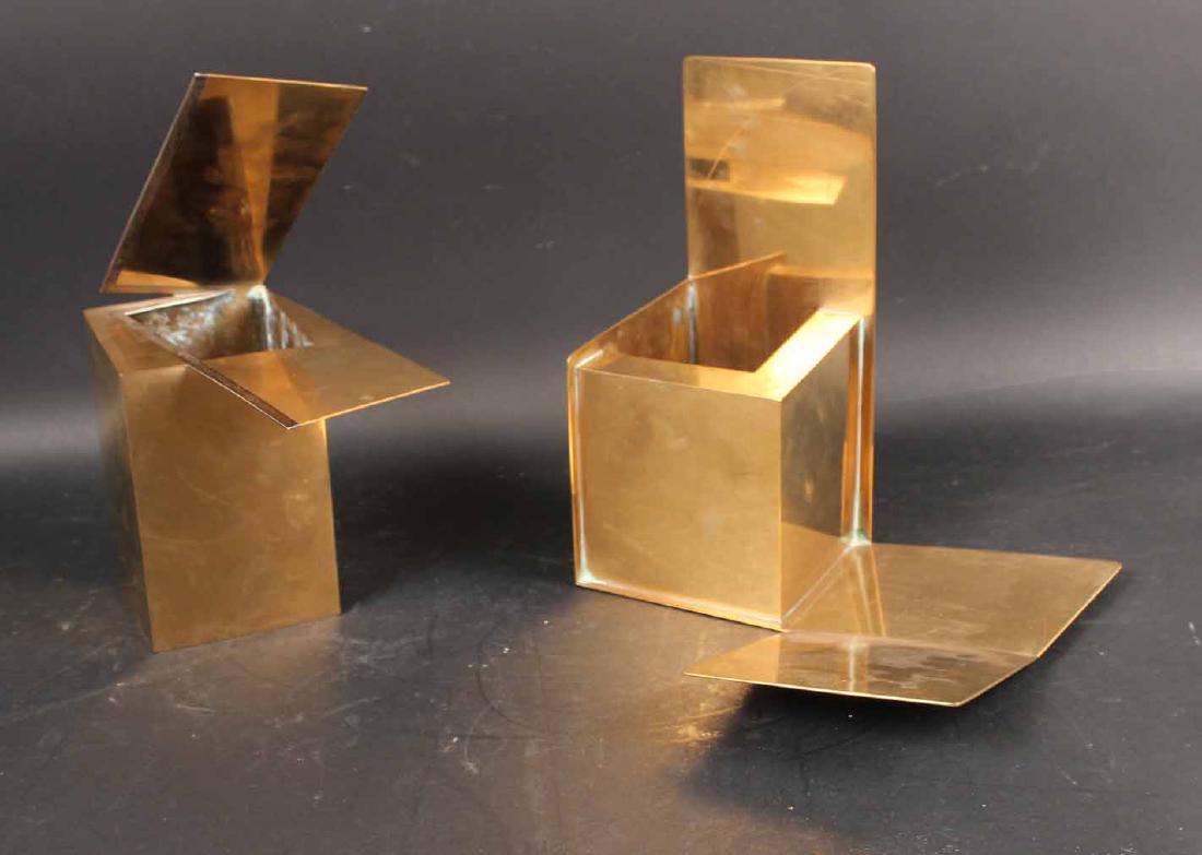 Modern Brass Cube Sculpture (1 of 8)