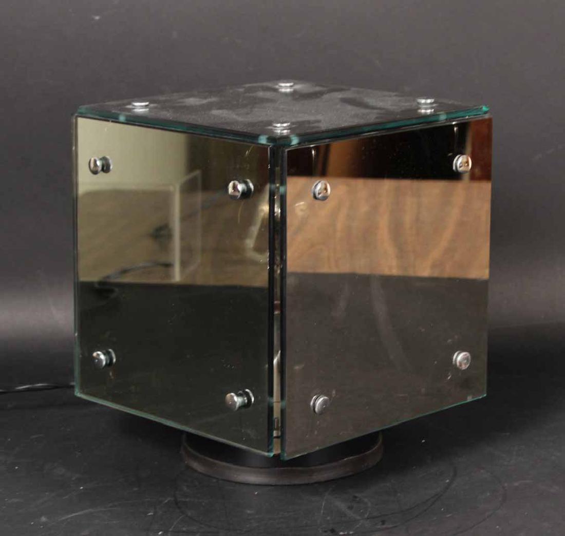 Modern Mirrored Cube Form Table Lamp (1 of 8)