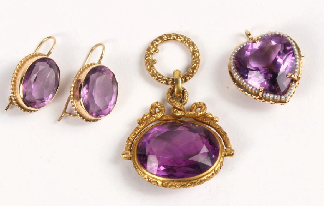 Group of Amethyst & Gold Jewelry (1 of 8)