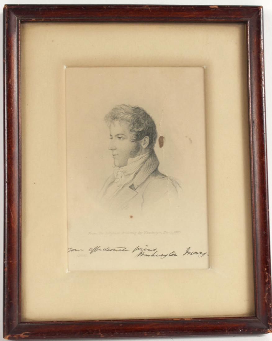 Washington Irving Autographed Engraving (1 of 4)