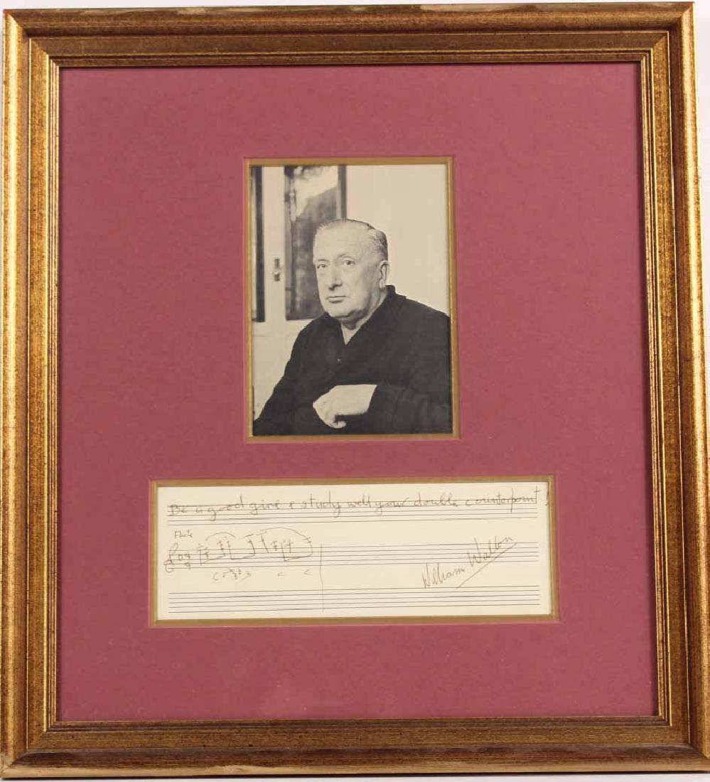 William Walton Musical Quote and Photograph: "Be a good girl and study well your double counterpoint." 13 1/2"h x 12"w
