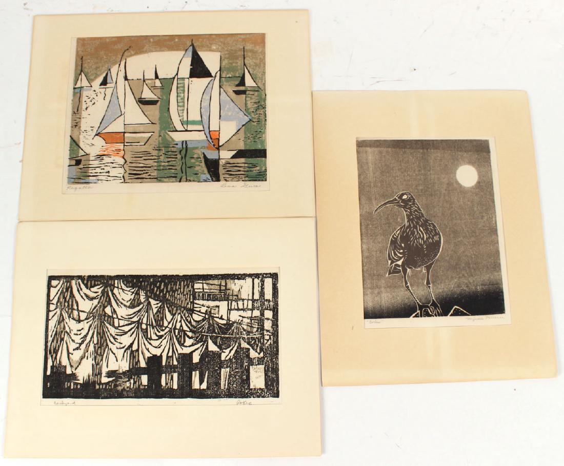 Three Wood Cut Prints (1 of 10)