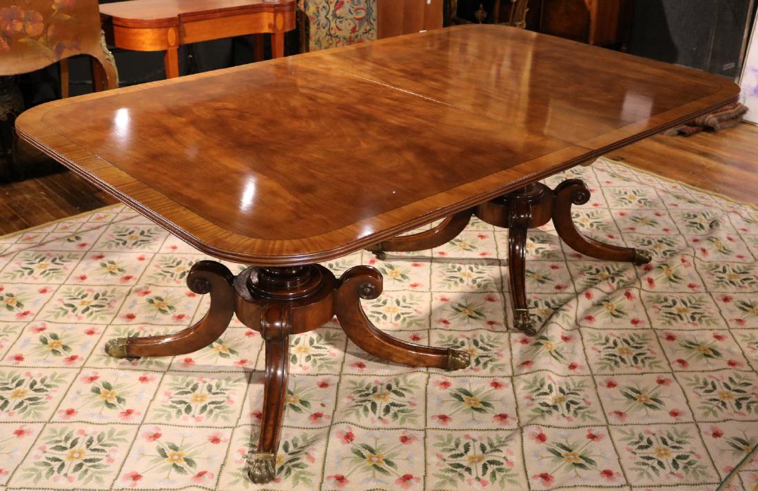 Regency Style Mahogany Two Pedestal Dining Table (1 of 5)