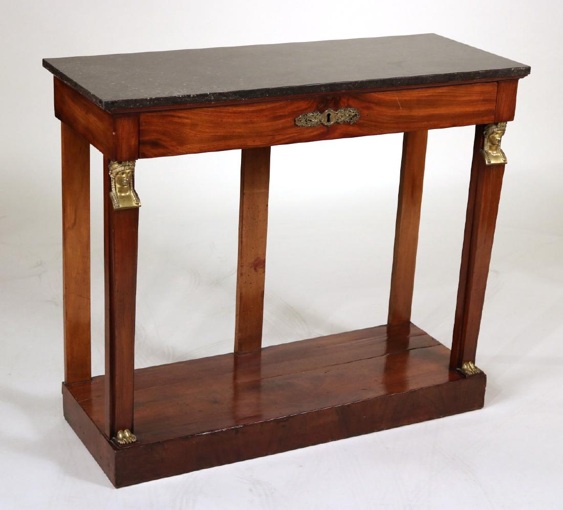 Empire Style Marble Top Mahogany Pier Table (1 of 7)