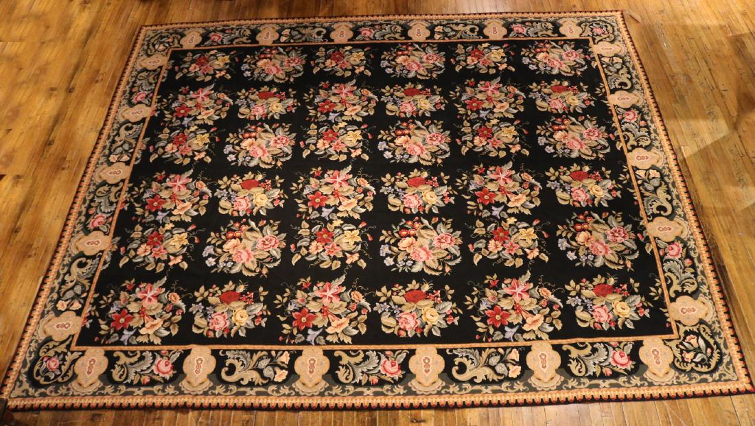 Needlepoint Floral-Decorated Carpet (1 of 5)