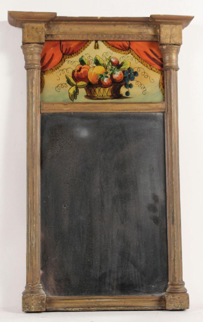 Giltwood Federal Reverse Painted Mirror (1 of 5)