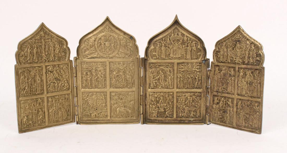 Russian Folding Four Panel Bronze Icon (1 of 8)