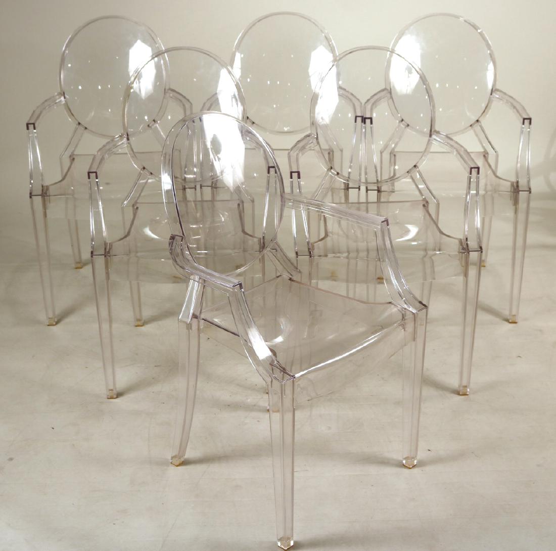 Six Philippe Starck Kartell Lucite Ghost Chairs (1 of 5)