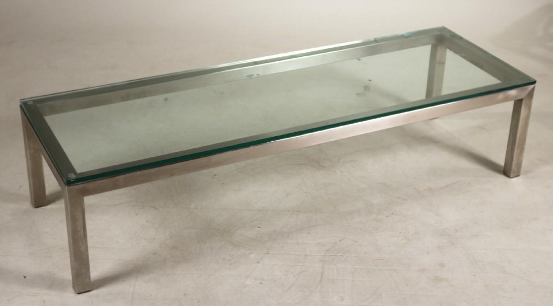 Modern Glass and Chrome Low Table (1 of 3)