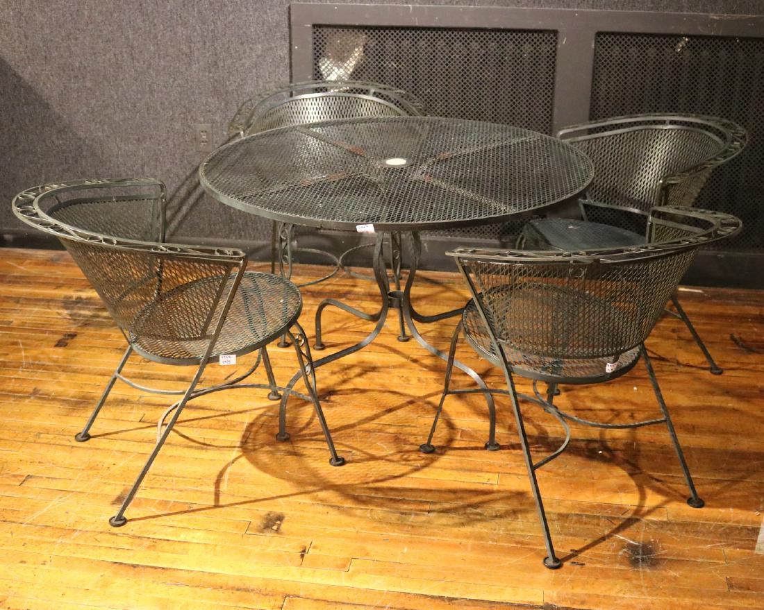 Black Metal Garden Table and Four Chairs (1 of 5)
