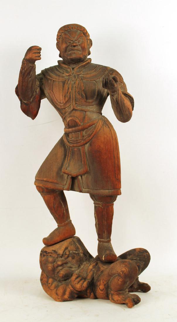 Japanese Carved Hardwood Sculpture (1 of 9)