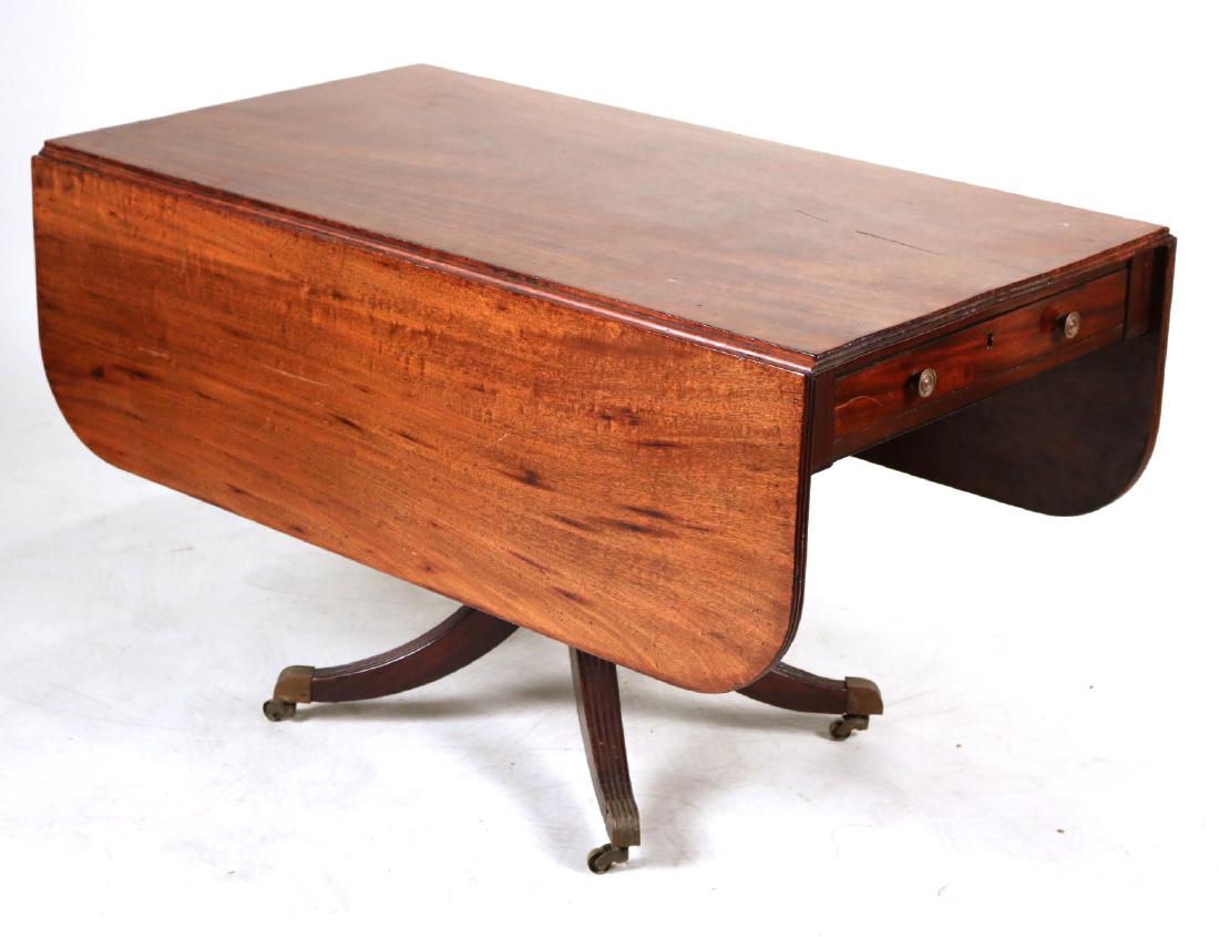 Federal Style Pedestal Drop Leaf Breakfast Table (1 of 7)