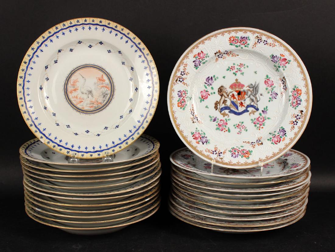 Eleven Chinese Porcelain Armorial Plates (1 of 9)