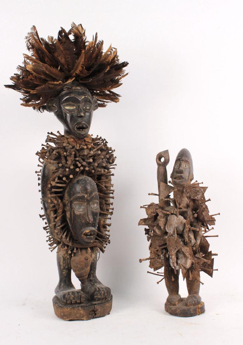 Two African Carved Tribal Fetish Figures (1 of 10)