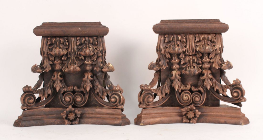 Pair of Carved Wood Architectural Elements (1 of 6)