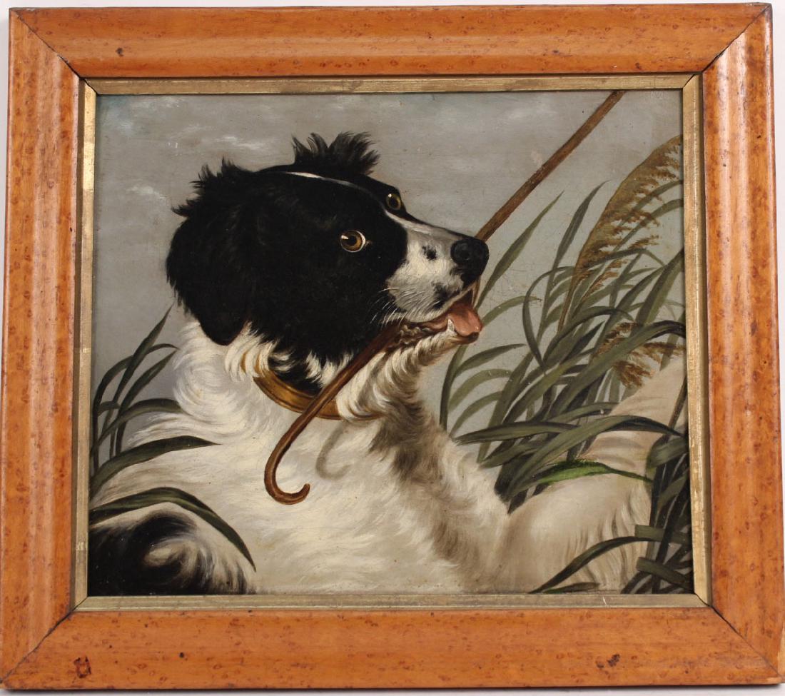 Oil on Canvas Spaniel Dog with Cane (1 of 6)