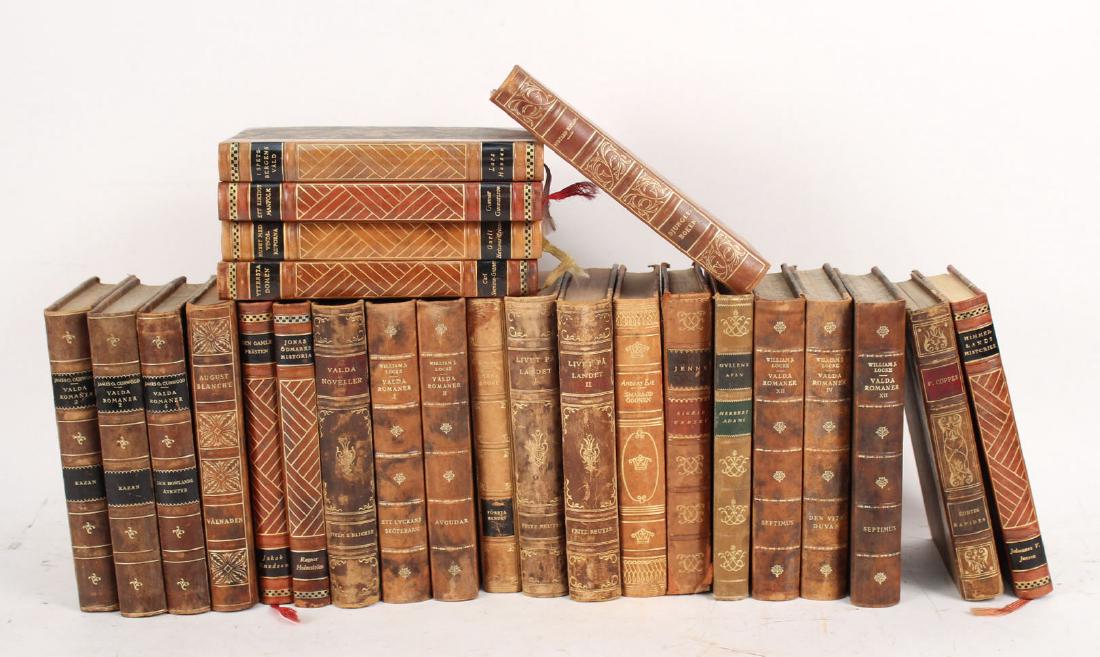 Twenty Five Leather-Bound Swedish Books (1 of 7)