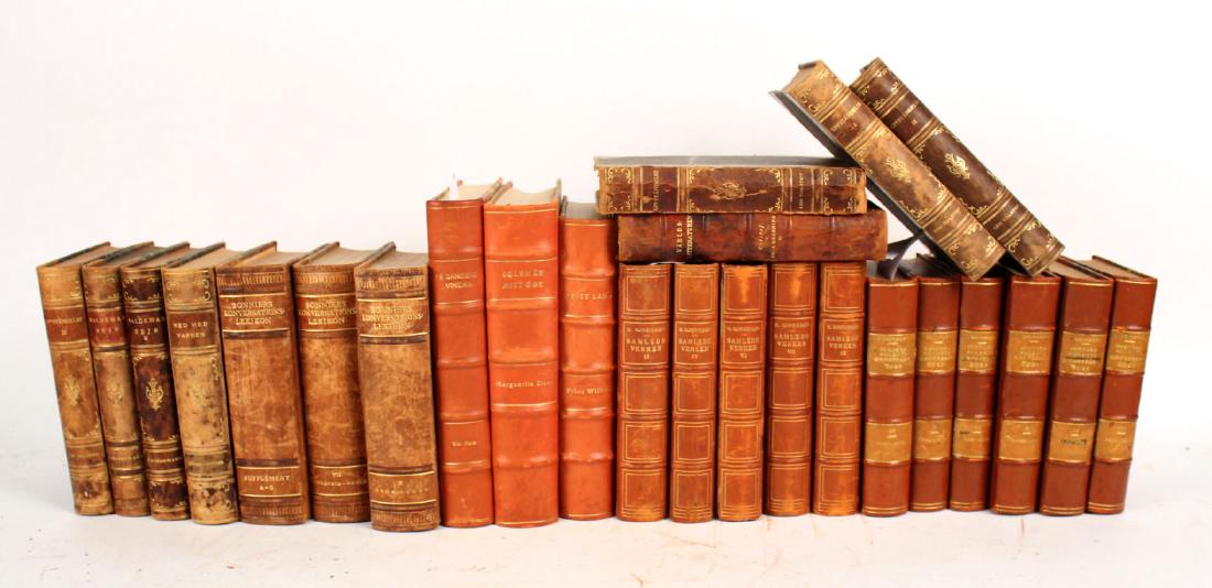 Twenty Five Leather-Bound Swedish Books (1 of 7)
