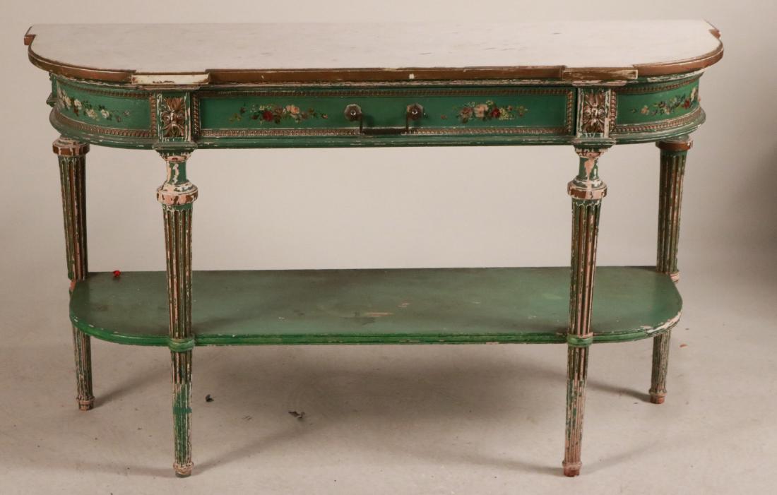 Louis XVI Style Paint-Decorated Console Table (1 of 7)