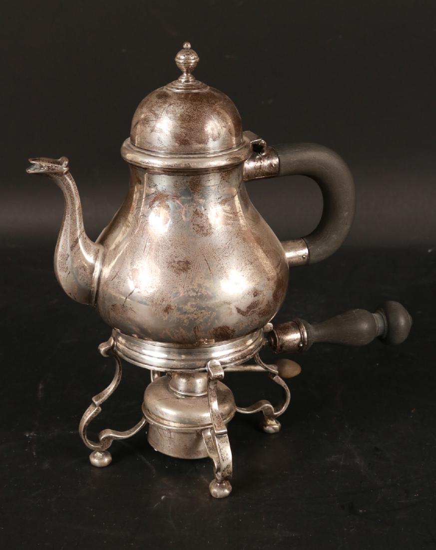 J.E. Caldwell Sterling Silver Teapot on Stand. (1 of 8)