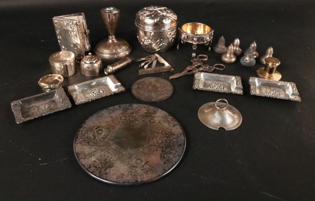 Set of Six Sterling Silver Small Salt Shakers (1 of 10)