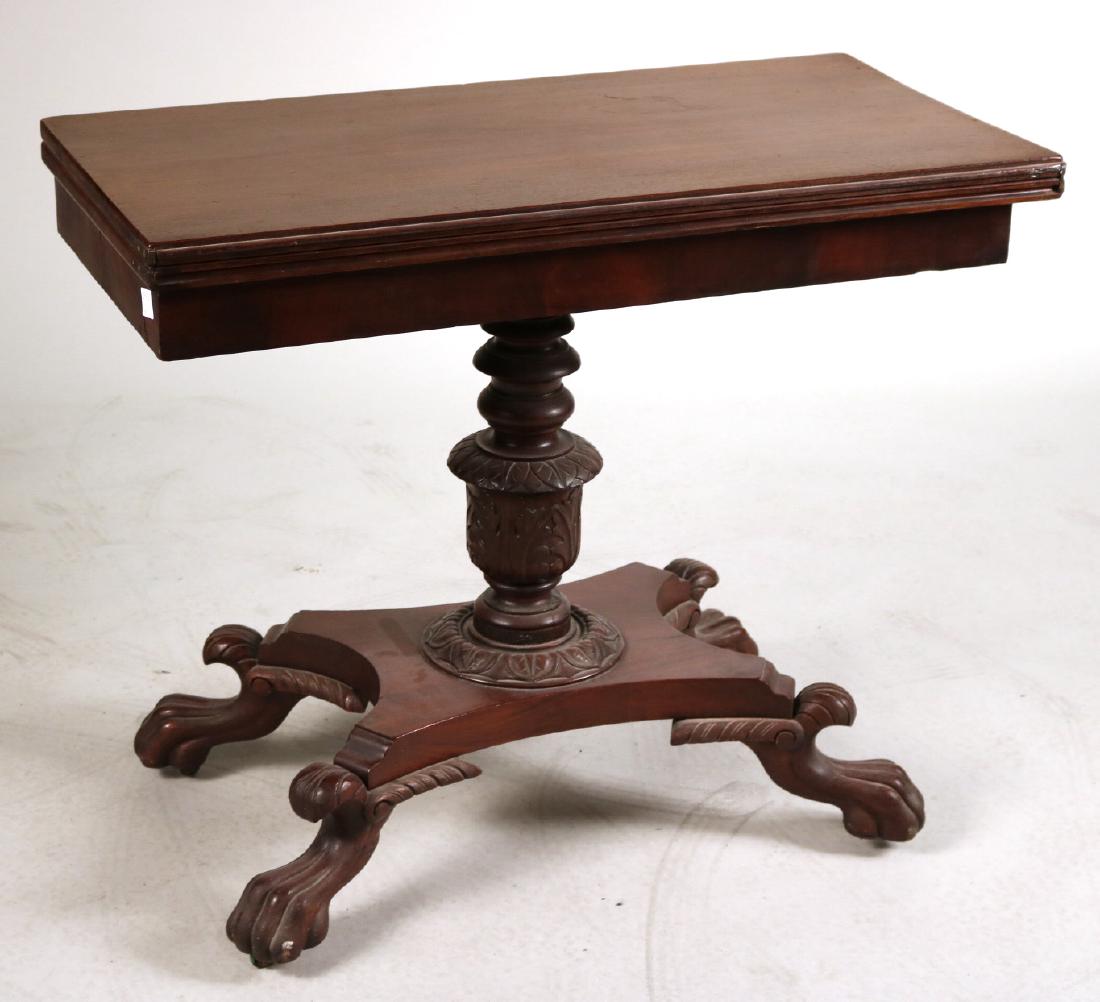 Classical Carved Mahogany Games Table (1 of 7)