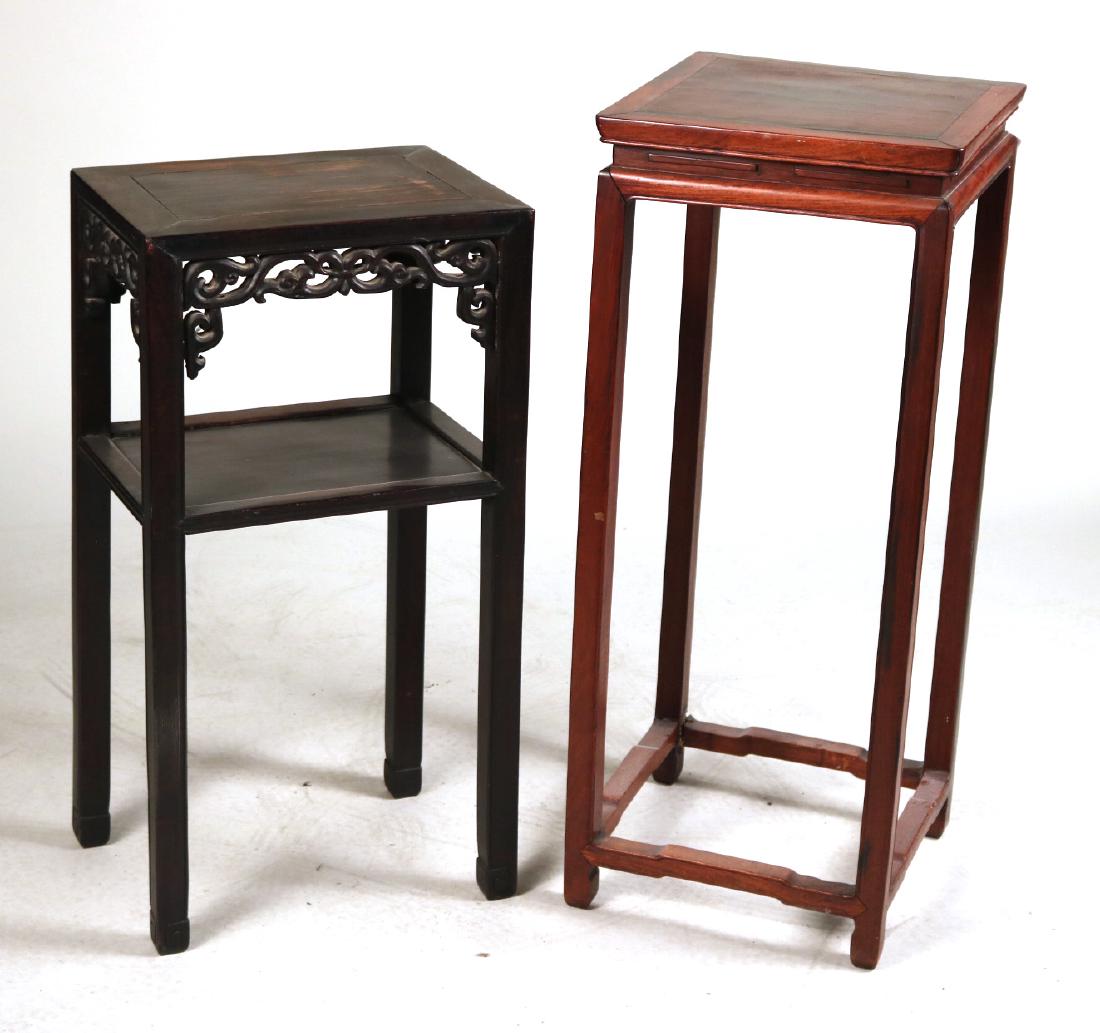 Two Chinese Hardwood Plant Stands (1 of 7)