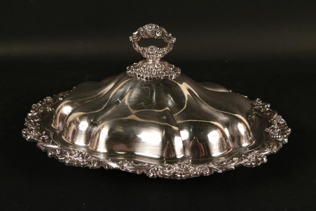 Silver on Copper Covered Vegetable Dish (1 of 6)