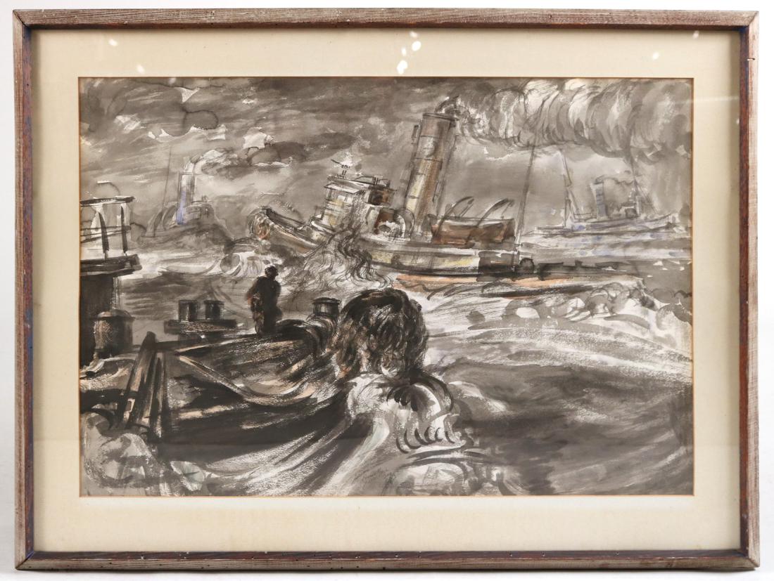 Watercolor, Ink on Paper, Reginald Marsh (1 of 9)