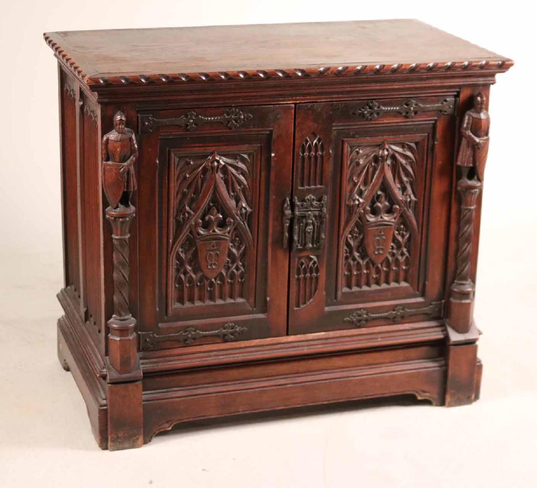 Baroque Style Carved Oak Cabinet (1 of 9)