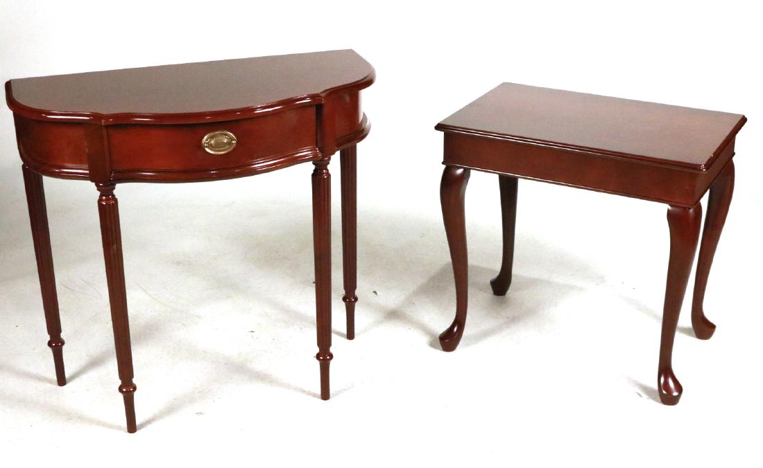 Two Bombay Company Mahoganized Tables (1 of 9)