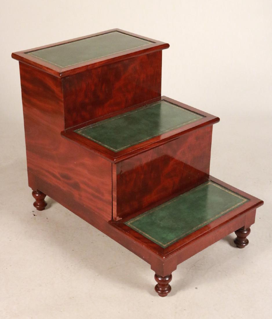 Regency Style Leather Inset Mahogany Bedsteps (1 of 10)