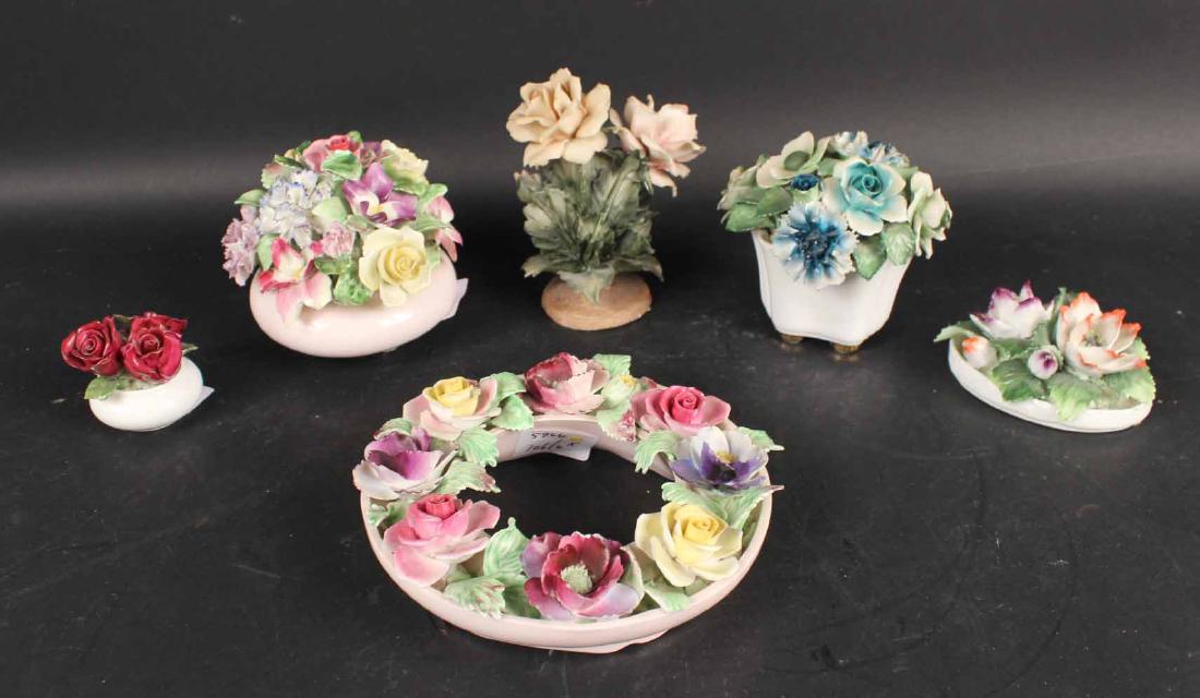 Six Porcelain Floral Arrangements (1 of 7)