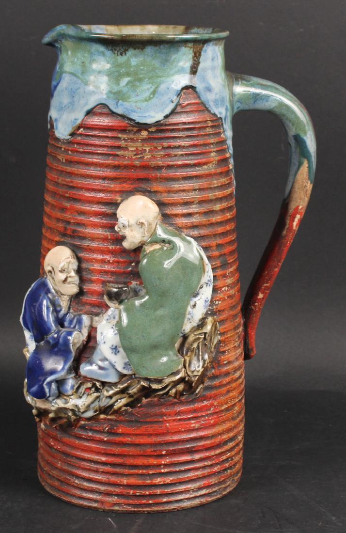 Japanese Pottery Figural Pitcher (1 of 5)