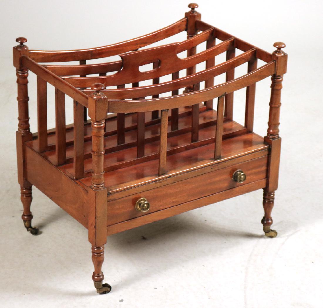 Federal Mahogany Canterbury: American, late 19th C. 19-3/4"h x 20"w x 14"d