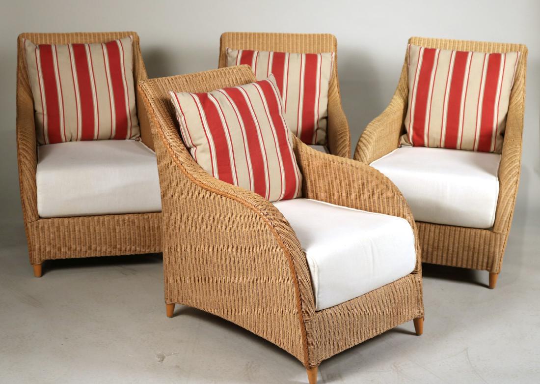 Four Wicker Club Chairs (1 of 7)