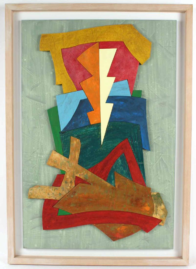 Painted Wood Relief Sculpture, Alan Wood (1 of 8)