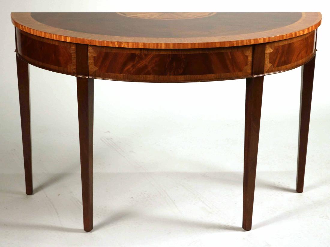 George III Style Mahogany Demilune Pier Table (1 of 6)