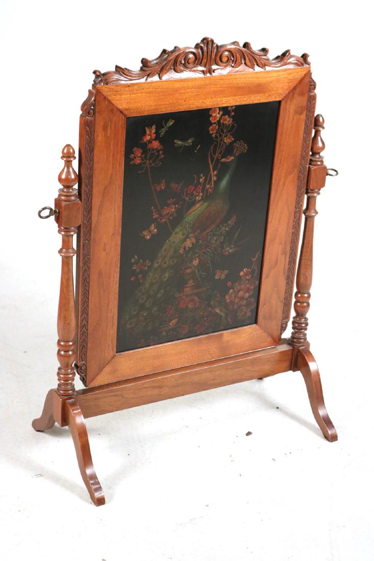 Regency Style Paint-Decorated Mahogany Firescreen (1 of 7)
