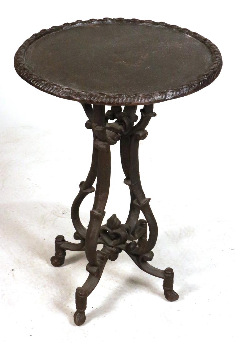 Cast-Iron Candlestand: 20th C., in the French taste. 28-1/2"h x 20-1/4"dia.