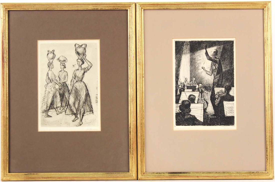 Two George Lauda Etchings (1 of 8)