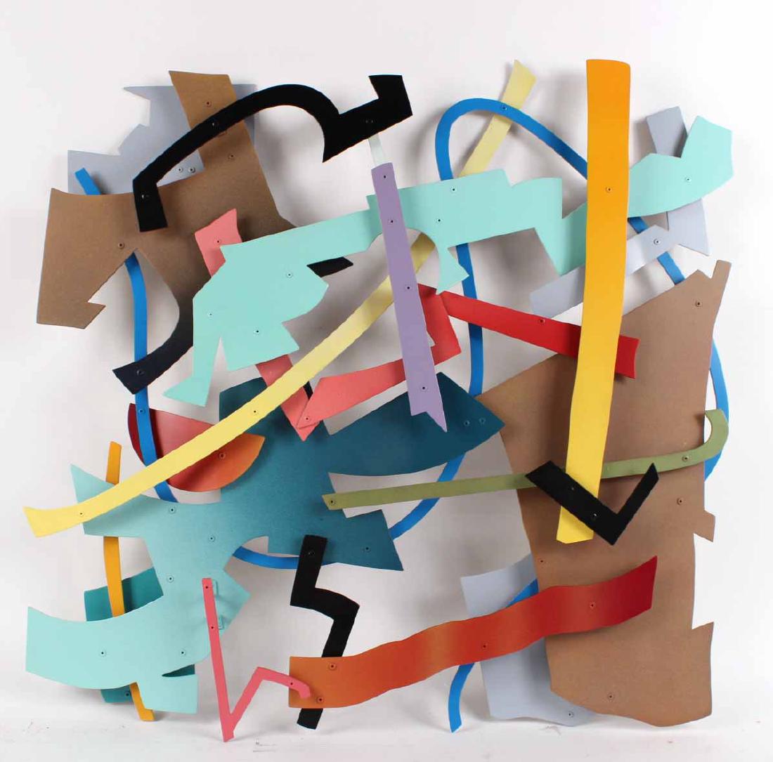 Painted Metal Wall Sculpture, Daniel Roache (1 of 8)