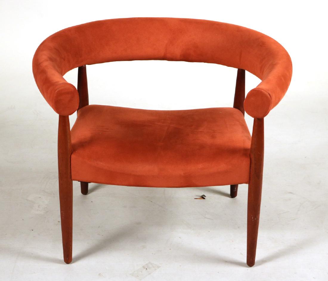 Danish Modern Walnut Horseshoe Back Club Chair (1 of 5)