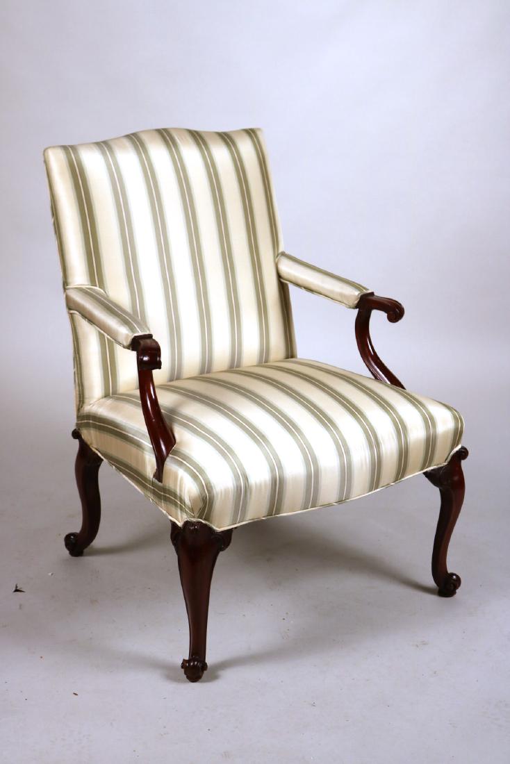 George III Mahogany Library Armchair (1 of 7)